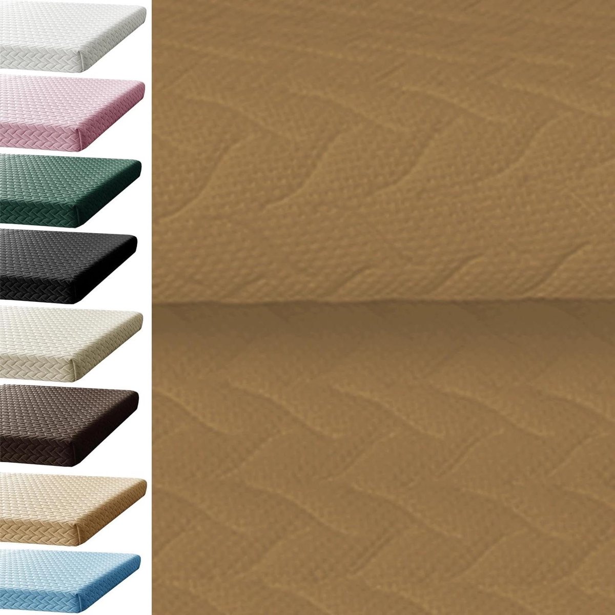 Kussenhoes Bank - Hoes voor Kussen - Meubels Opfrissen - Met Rits en Banden - 150x60x5cm - Khaki