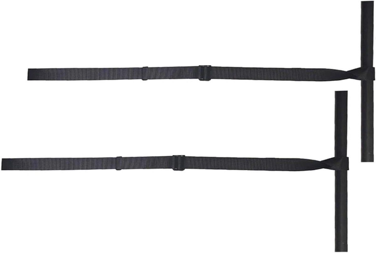 Dumbbell Spotter Straps - Trainingsbanden Halter - Krachttraining Ondersteuning - Verstelbare Bevestiging - 140 cm - Zwart
