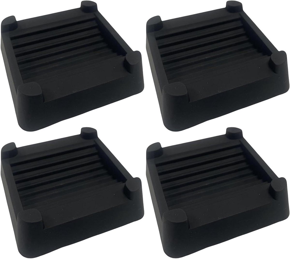 Grill Nivelleerwiggen - Stabilisator Set - Buiten Koken - Stapelbaar Ontwerp - 4 stuks - Zwart