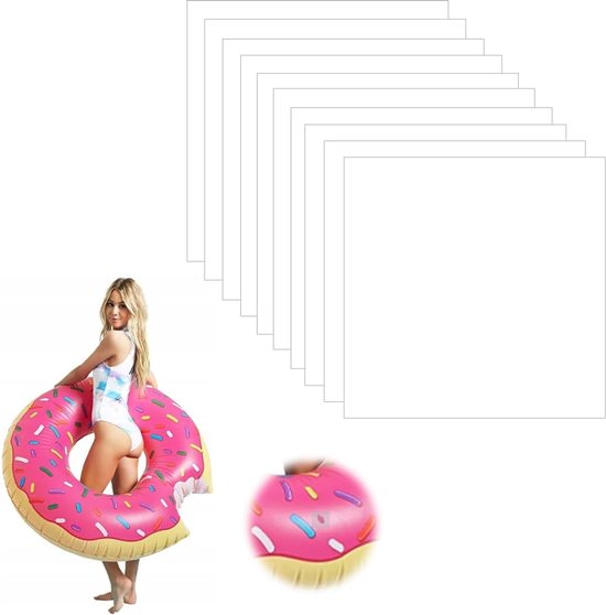 Reparatiedoekjes - Plakstrips Lekken - Opblaasbare Producten Repareren - Zelfklevend Waterdicht - 7cm x 7cm - Transparant — afbeelding 5