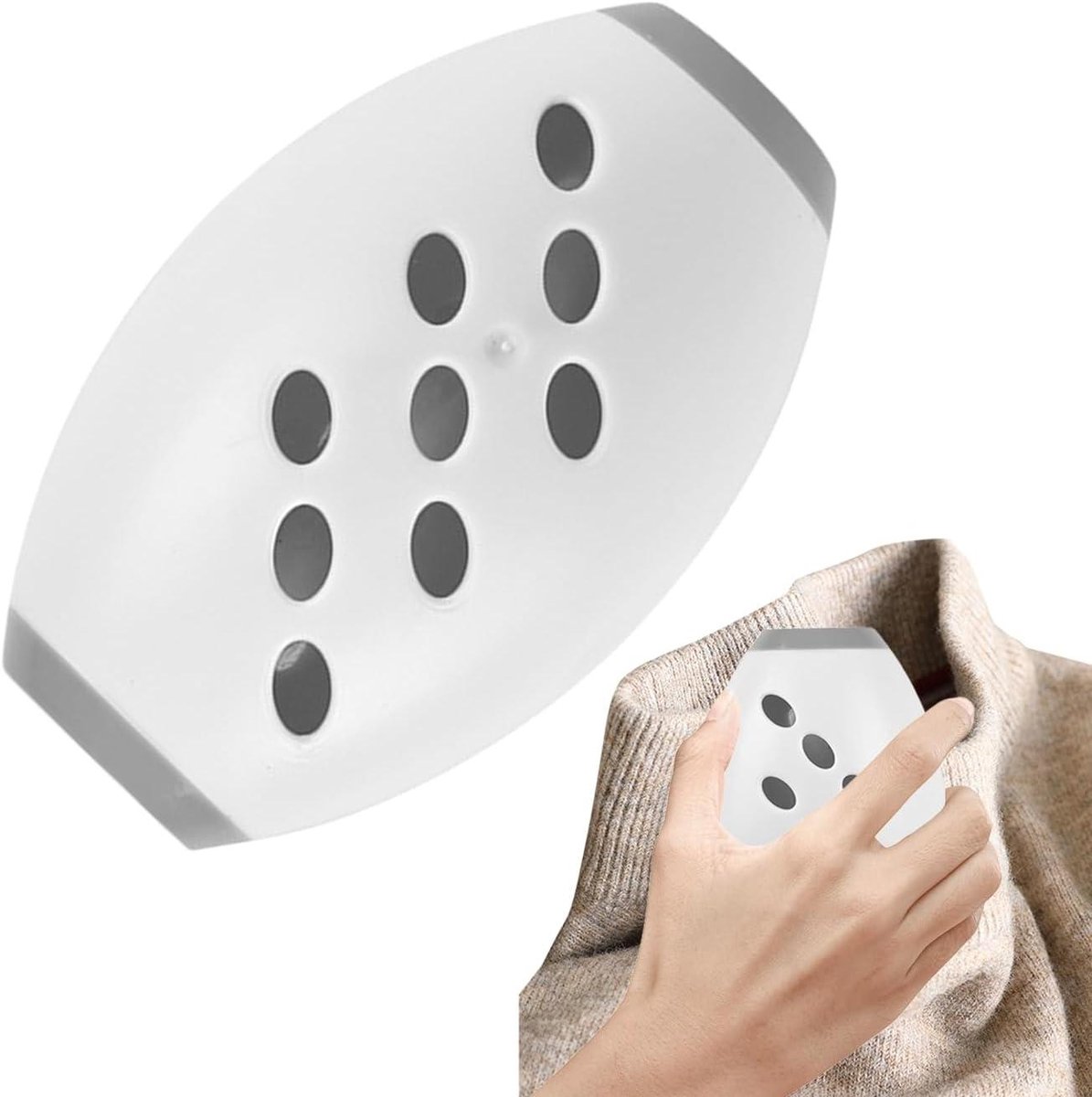 Pluisroller Kleding - Textielroller Lintroller - Verwijderen Haren Pluisjes - Wasbaar Herbruikbaar - 10 x 6 cm - Wit