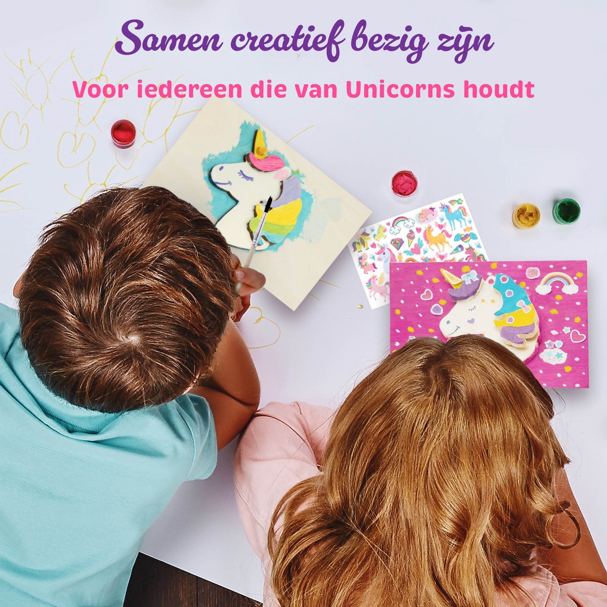 Unicorn Knutselen voor Kinderen - Schilder- en Modepakket met Sieradendoosje, Inclusief Tekenpakketten, Stickers en Pixelpakketten - Joya Creative — afbeelding 3