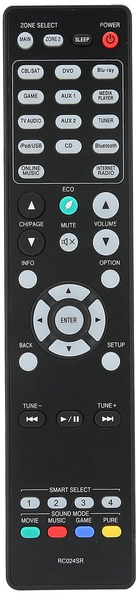 Dailygoody - Afstandsbediening Vervanging - Universeel - 10 meter bereik - Geschikt voor Marantz SR5008 SR6008 SR6009 SR6010 SR6011 - Handig in gebrui...