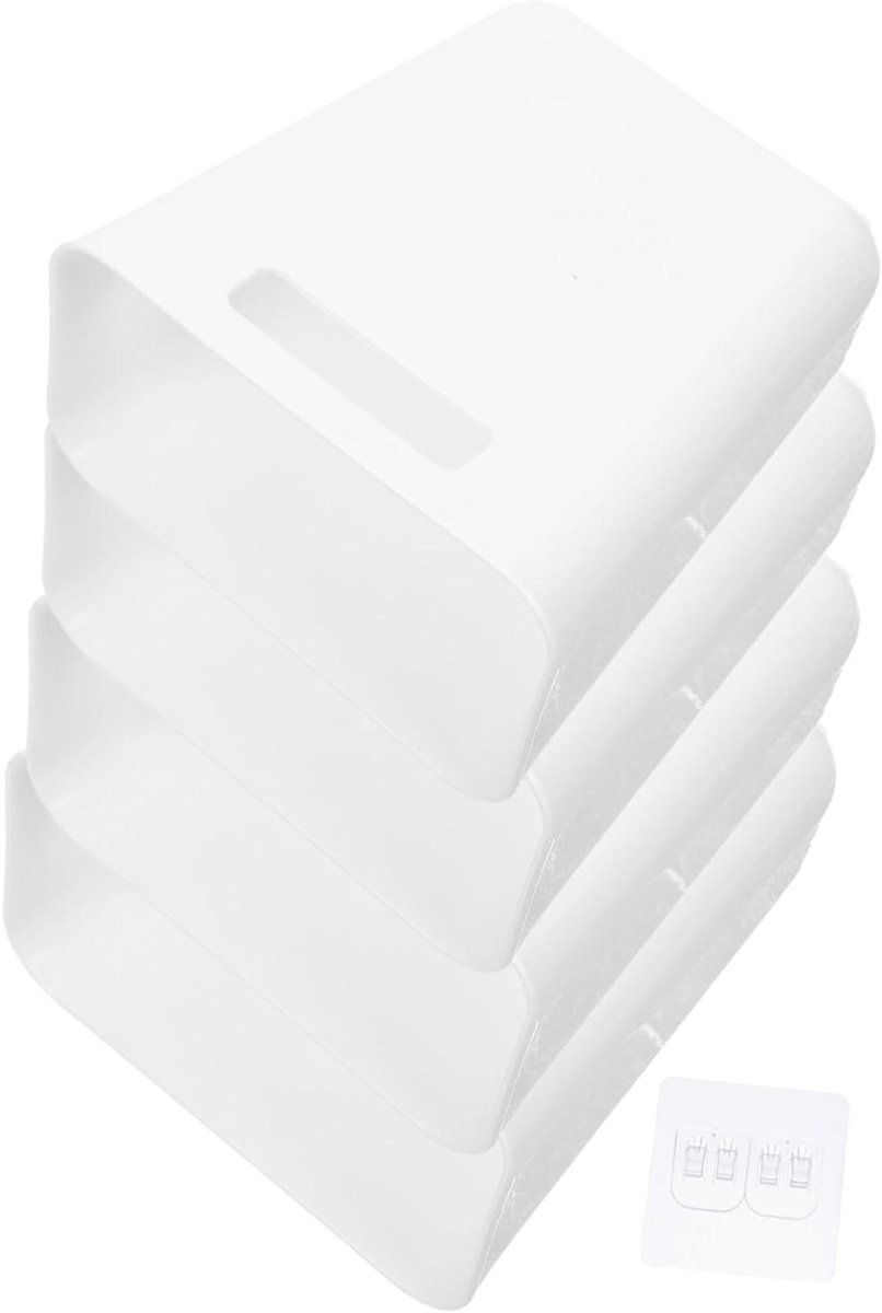 Opbergdozen - Opbergbakjes - Keuken Organiseren - Zelfklevend - 14.5 x 13.5 x 8 cm - Wit