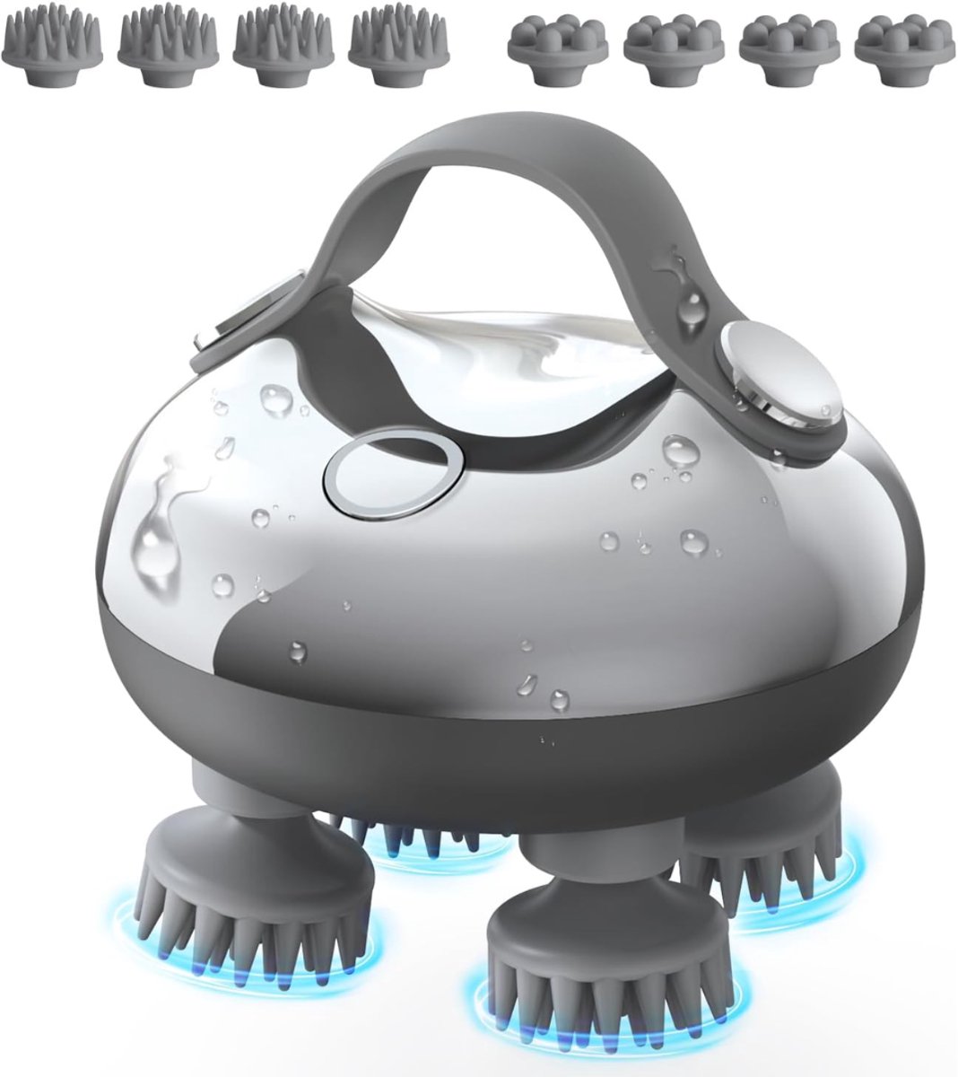 AHD® Hoofdmassage - Scalp Massager - Hoofdmassage Apparaat - Massage Apparaat - Zilver - 17cm x 16cm x 6cm