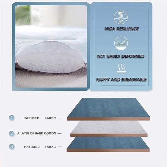 Japanse Vloer Matras - Tatami Slaapmat Rolmat - Comfortabel Slapen - Gevuld Met Spons - 120x200cm - Grijs — afbeelding 5