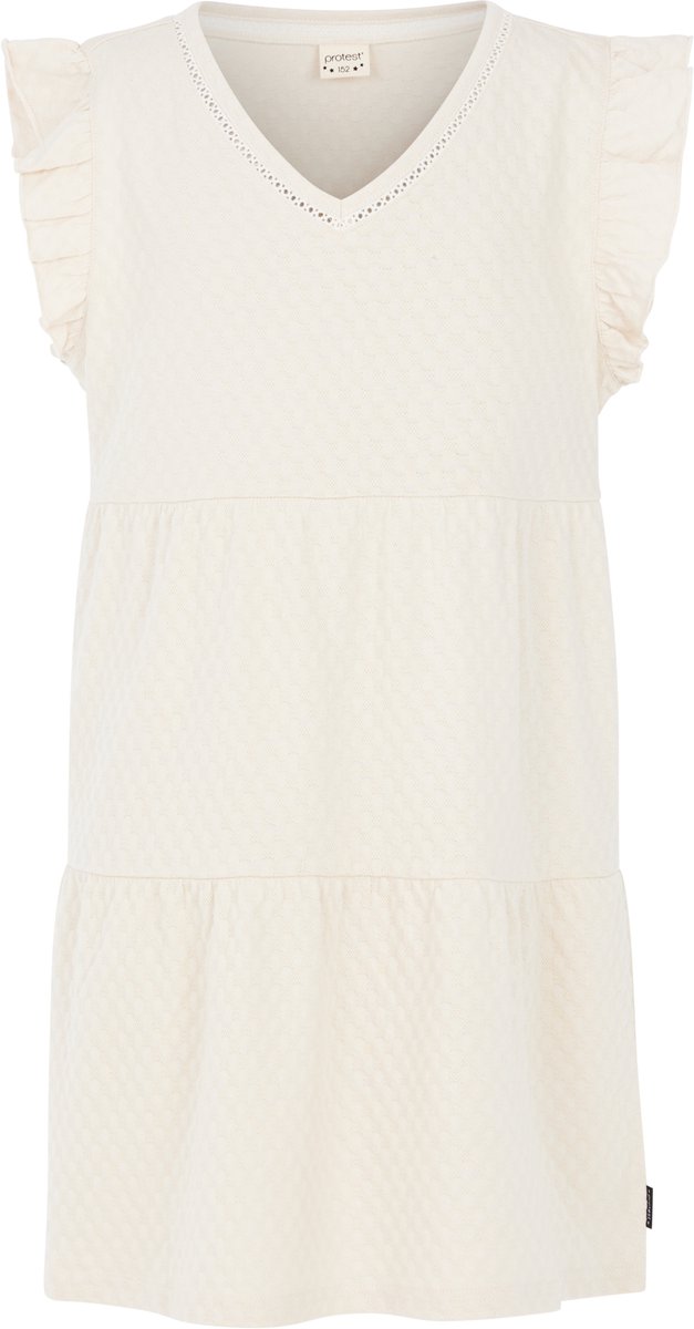 Protest Prtunicorn Jr – Korte jurk Meisjes – Ruches Kitoffwhite