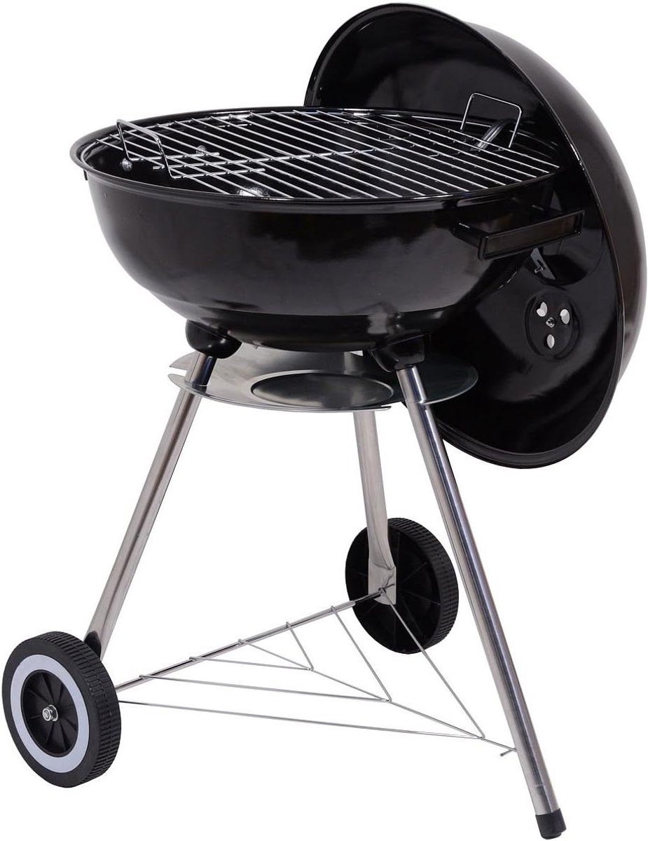 Houtskool Barbecue - Buiten Grill - Terras Koken - Afneembaar Deksel - 46 cm - Zwart