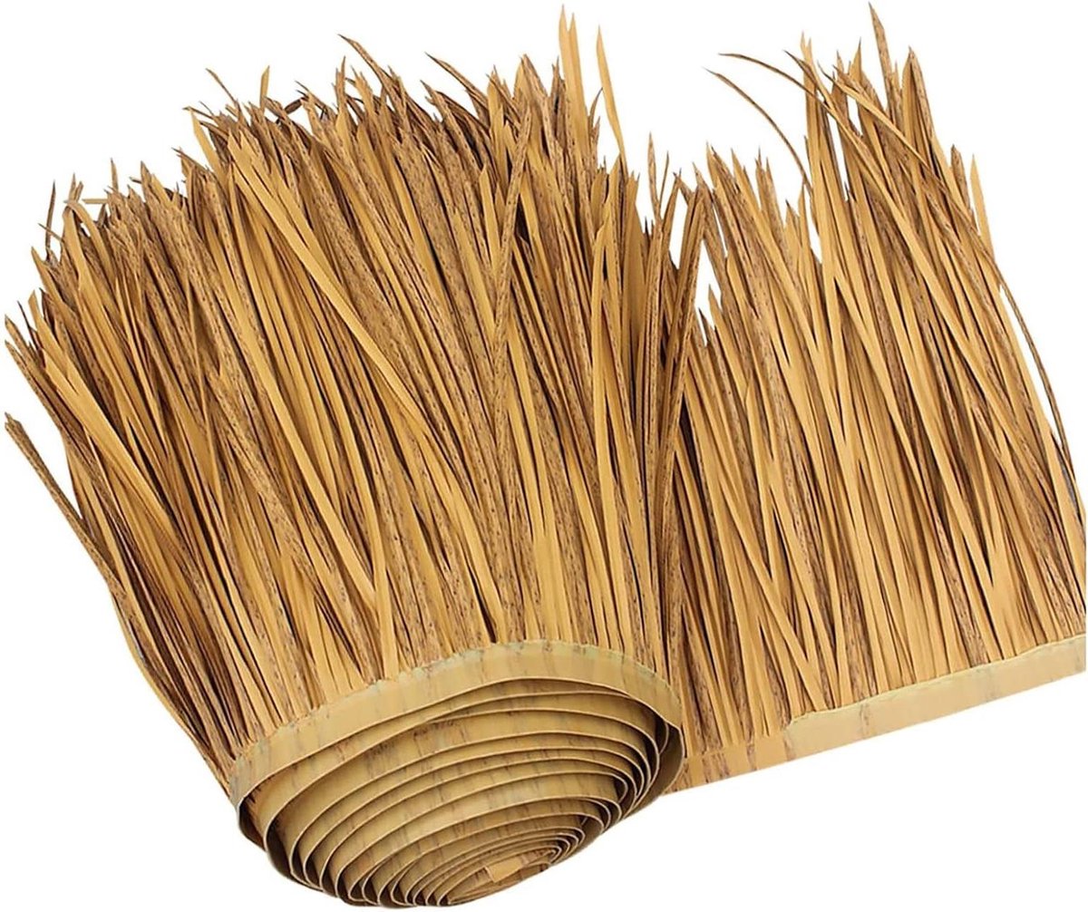 Kunstmatige Grasrand - Tiki Dakbedekking - Tuindecoratie Maken - Weerbestendig Materiaal - 50 cm Breed - Natuurlijk