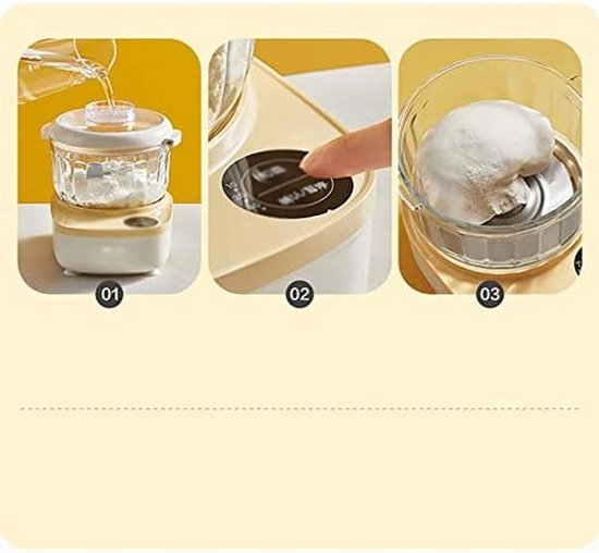 Deegmixer Keukenmachine - Bakmachine Kneedmachine - Brood Deeg Maken - Krachtige DC-motor - 2 Liter Inhoud - Geel — afbeelding 3