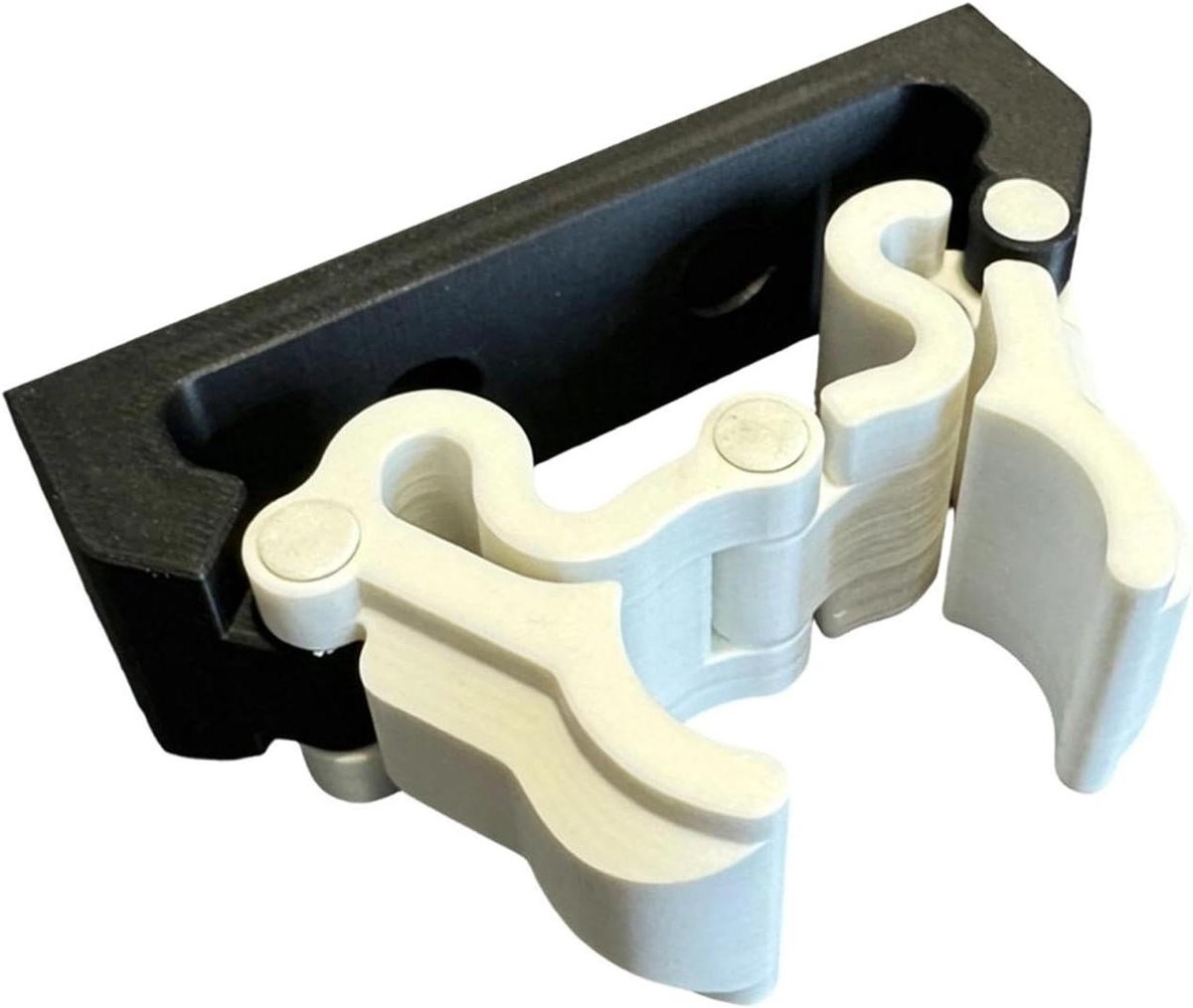 Bezem Hanger - Schoonmaak Organizer - Ruimte Besparen - Verticale Opslag - 3x5x3 cm - Zwart