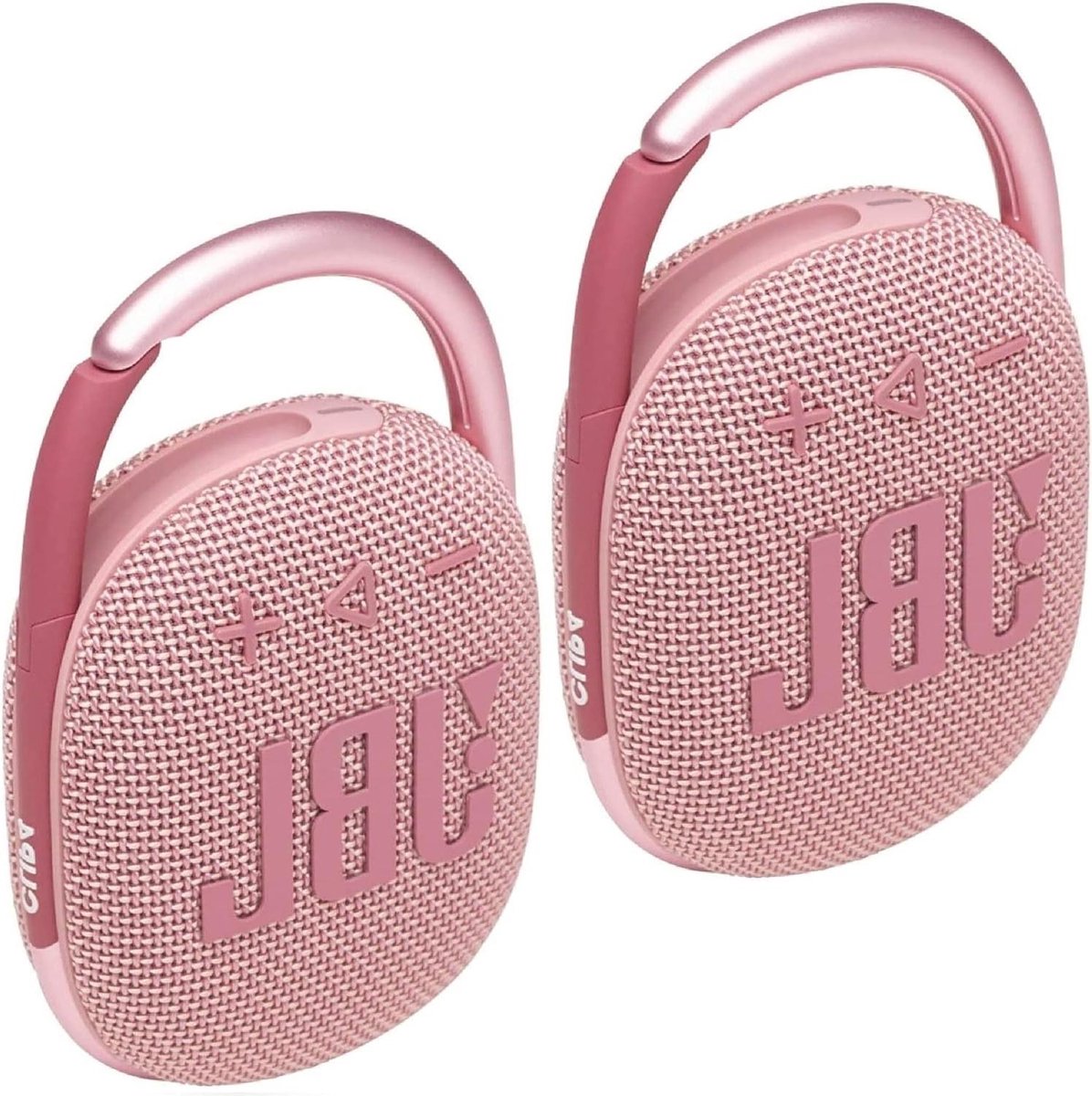 JBL 2 Pack Clip 4 Waterdichte Draadloze Audio Bluetooth Speaker Bundel (Roze)