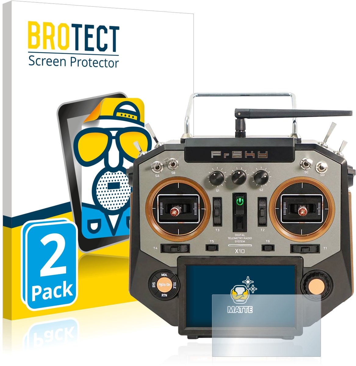 BROTECT - Screenprotector voor FrSky Horus X10 - Folie Beschermfolie matte 2 Stuks