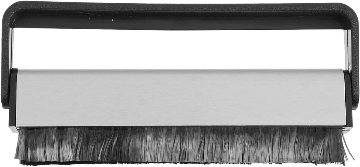 Platenreiniger Borstel - Vinylborstel Draaitafel - Platen Schoonmaken - Antistatisch Koolstofvezel - 2 Stuks - Zwart Zilver