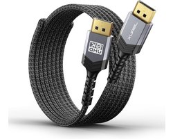DisplayPort Kabel 1.4 4.5 m, 32.4 Gbps, Nylon Braid, Goud Geplated, 8K@60Hz, 4K@144Hz, 2K@240Hz, Gaming Monitor Compatibel, Hoogwaardige Beeldkwaliteit, Snelle Gegevensoverdracht