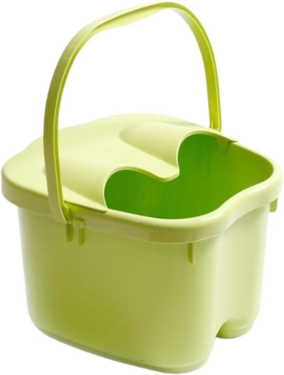 Voetbad Emmer - Voetspa Vat - Ontspannend Weken - Menselijk Handvatontwerp - 30 cm - Groen