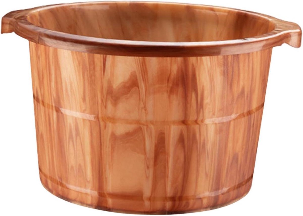 Voetenbad Emmer - Voetbad Spa - Voeten Ontspannen - Met Massage Hobbels - 42 x 42 x 23 cm - Bruin