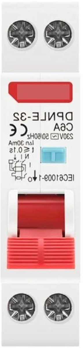 Aardlekautomaat - Zekering automaat - Circuitbeveiliging - Hoge breekcapaciteit - 6KA - Wit