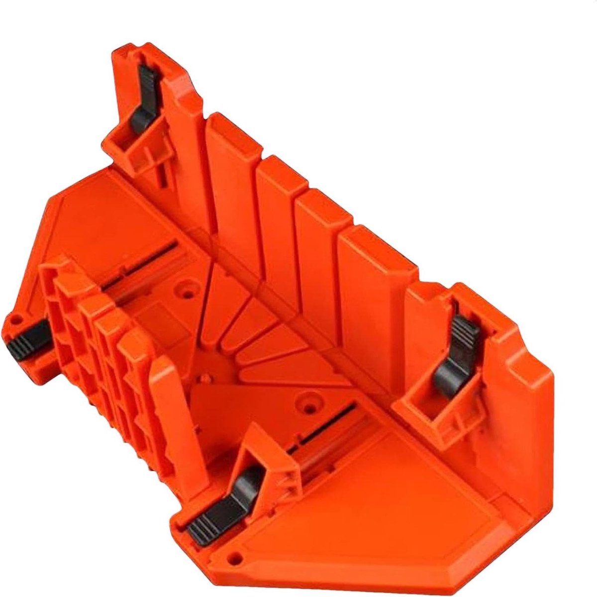 Zaagbox Klem - Verstekzaag Hulp - Nauwkeurig Zagen - Verstelbare Hoeken - 30 cm Lengte - Grijs