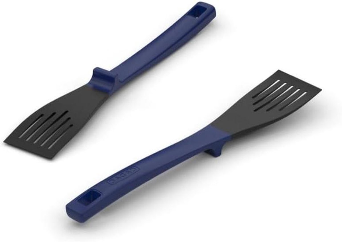 Nylon Spatula - Keuken spatel - Buiten koken - Verhoogde lepelsteun - 38 cm - Zwart
