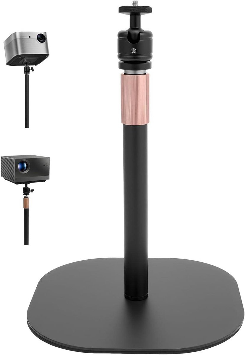 Projectorstandaard - Beamerhouder - Thuisbioscoop - 360 graden draaibaar - 65-120 cm - Zwart