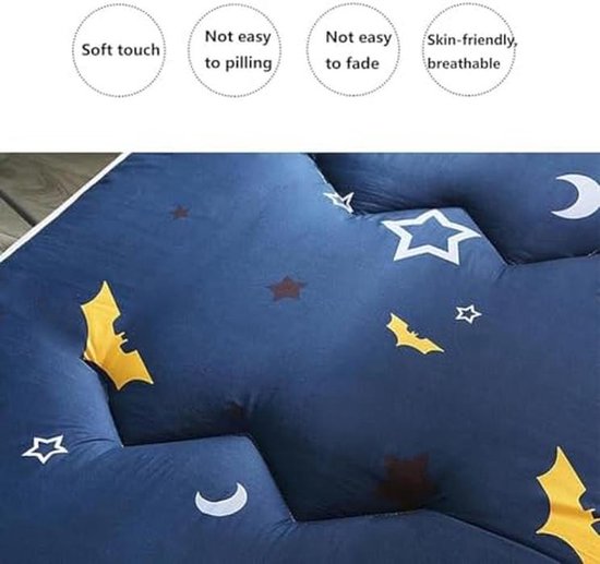 Japanse Futon Matras - Opvouwbaar Kampeerbed - Comfortabel Slapen - Ergonomische Ondersteuning - 80x190cm - Bruin — afbeelding 2