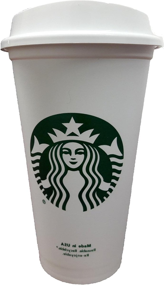 Reis Koffie Bekers - Herbruikbare Bekers - Onderweg Koffie - Morsbestendige Deksel - 16 oz - Wit