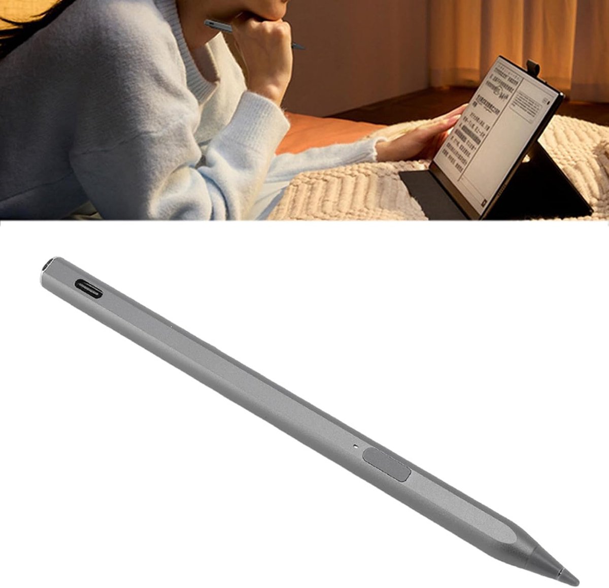 Stylus Pen - Digitale Pen - Digitaal Tekenen - 4096 Drukniveaus - 15.2 cm - Zwart