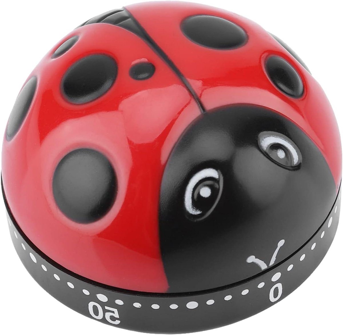 Kookwekker Mechanisch - Opwindtimer Keuken - Tijd Management - Luide Bel - 6 x 6 x 5 cm - Rood