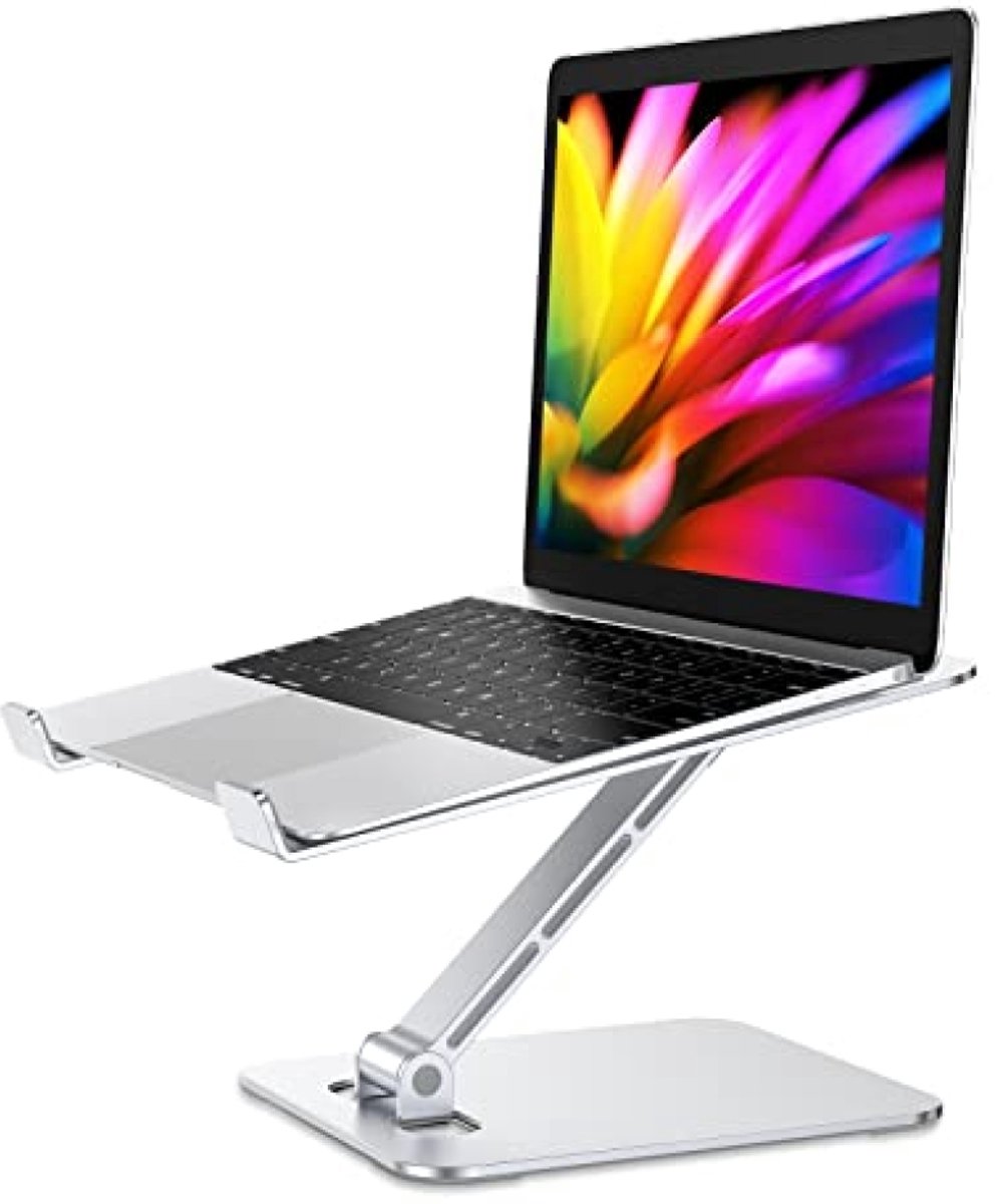 PromoHome Laptopstand - Inklapbaar Ergonomic Design - Aluminium - Geschikt voor 10-16 inch Laptops - Zilver