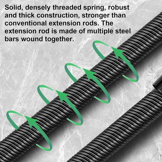 Flexibele asverlengstang - Verlengstuk Ratel - Krappe Ruimtes Bereiken - Veerondersteunde Flexibiliteit - 1/2 Inch - Metaal — afbeelding 5