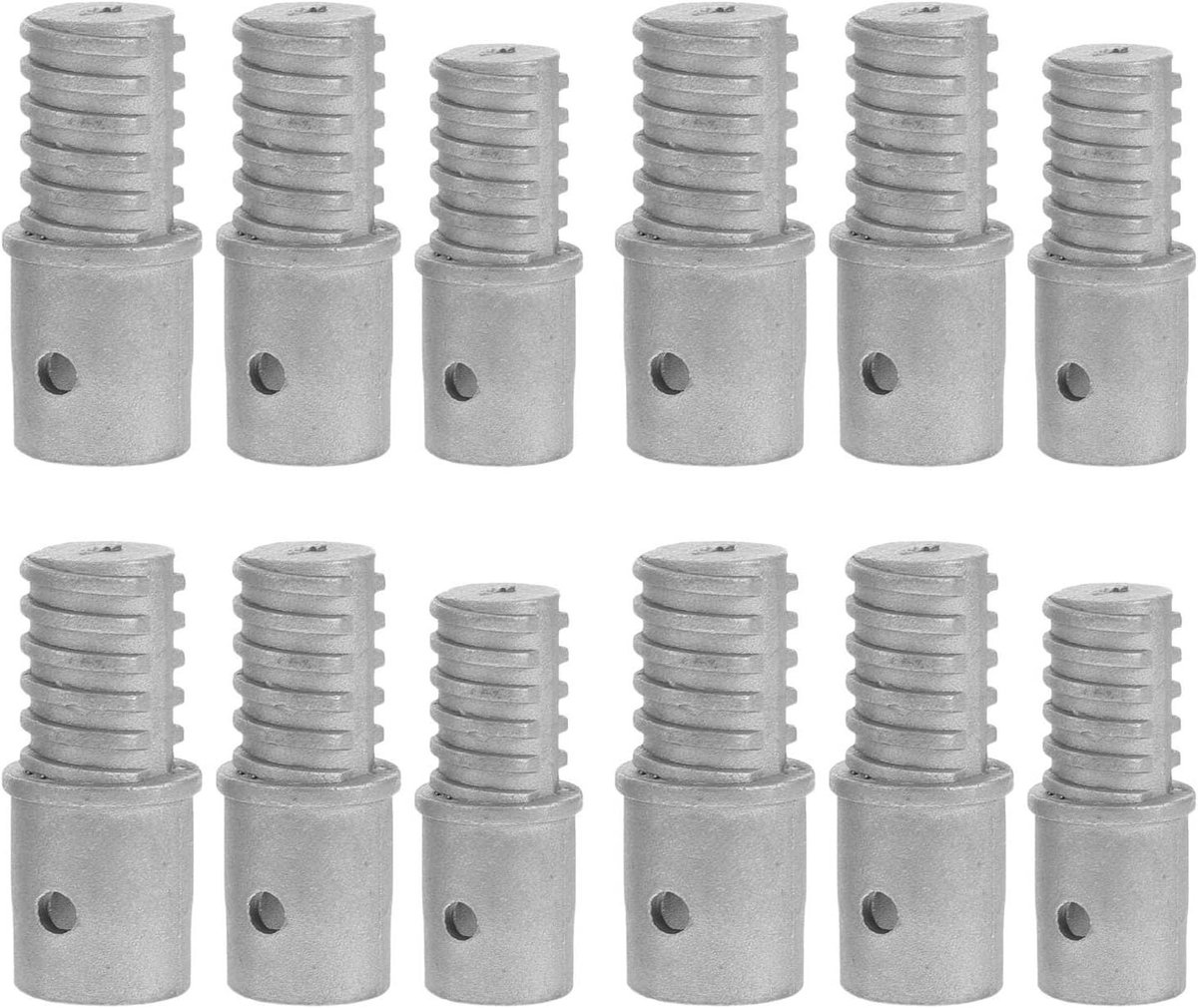 Schroefdraad Adapters - Steel Verlengstukken Bezemsteel - Schoonmaak Werkzaamheden - Robuuste Metalen Constructie - 5.2 x 2.5 cm - Zilver