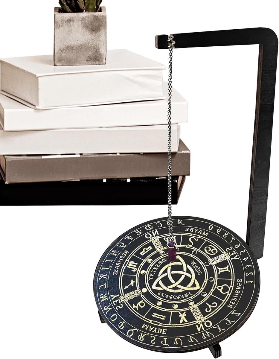 Houten Waarzeggingsbord - Planchette Spiritueel Bord - Spirituele Oefeningen - Gladde Gepolijste Afwerking - 17.8 cm Diameter - Natuurlijk Hout