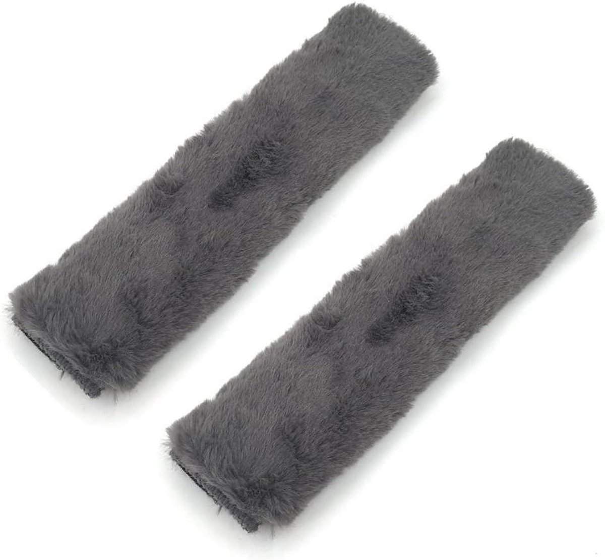 Gordelkussens Auto - Veiligheidsgordelhoes - Comfortabel Reizen - Zacht Pluche Materiaal - 25 x 13 cm - Grijs