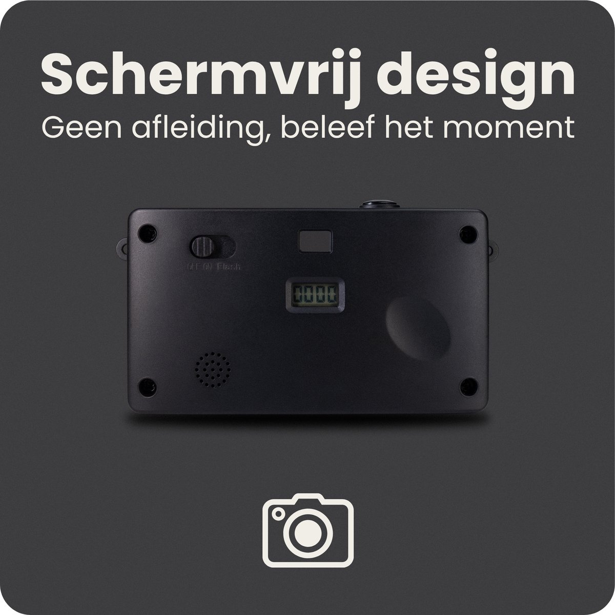 Campsnap Digitale Camera - Schermvrije Retro Fotocamera - 8 Megapixel - 2000 foto's - Minimalistisch Vintage Design - Met Flits - Oplaadbaar - 4GB - Zwart – foto 4