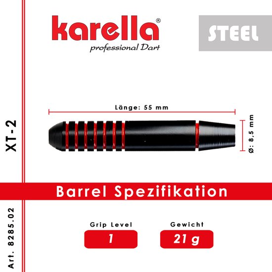 Karella XT-2 steeltip darts 21 gram van Karella — afbeelding 3