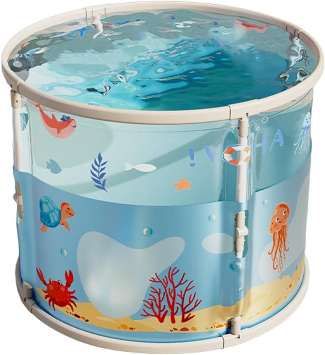 Opvouwbaar Bad - Draagbaar Bad - Ontspanning Thuis - Compact Opvouwbaar - 70 x 65 cm - Wit