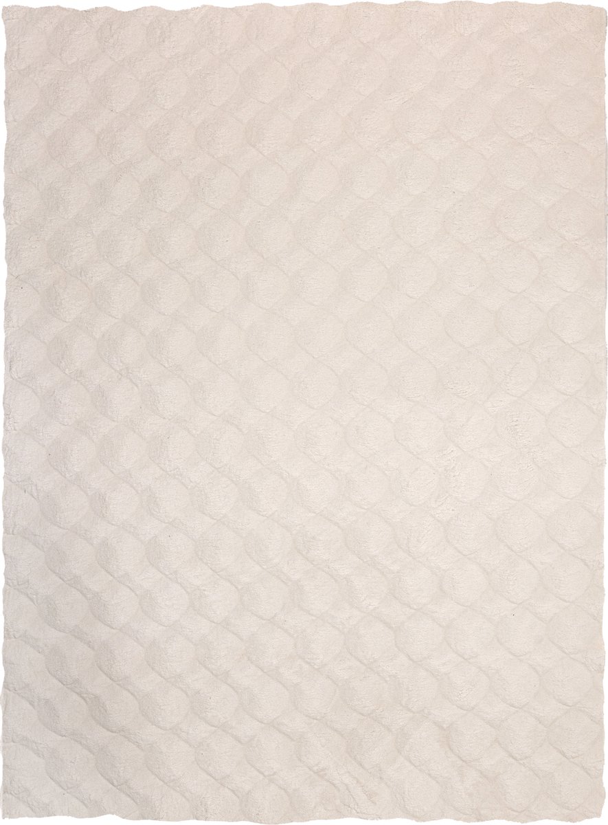 Vloerkleed Diamond Cut 800 crème – 200 x 290 cm – 100% polyester, machinegeweven