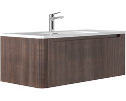 LINEA UNO - Alve 100 - Walnoot - Badmeubel - - 301742