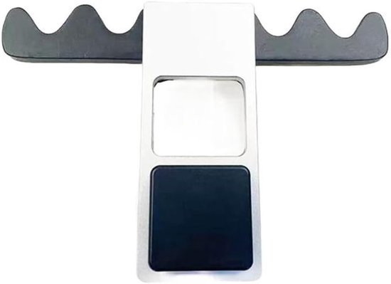 Draagbare keuhouder, opvouwbare vierdelige keuhouder, verzwaarde houder van aluminiumlegering met krijtbakje, compact snookeraccessoire.