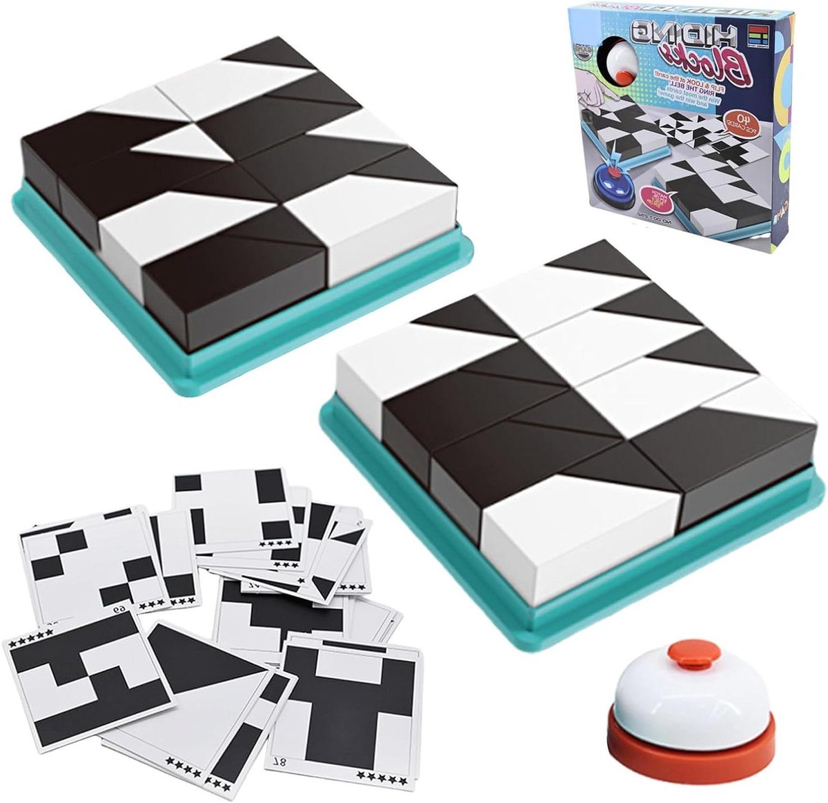 Puzzelblokken - Educatieve puzzel - Cognitieve ontwikkeling - Transformatief frame - 26 x 26 cm - Veelkleurig