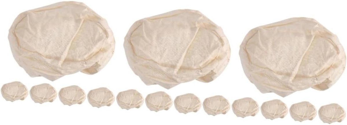 Broodmand Hoezen - Bak Hulpmiddelen - Brood Bakken - Herbruikbaar Non-stick - 3 Sets - Naturel