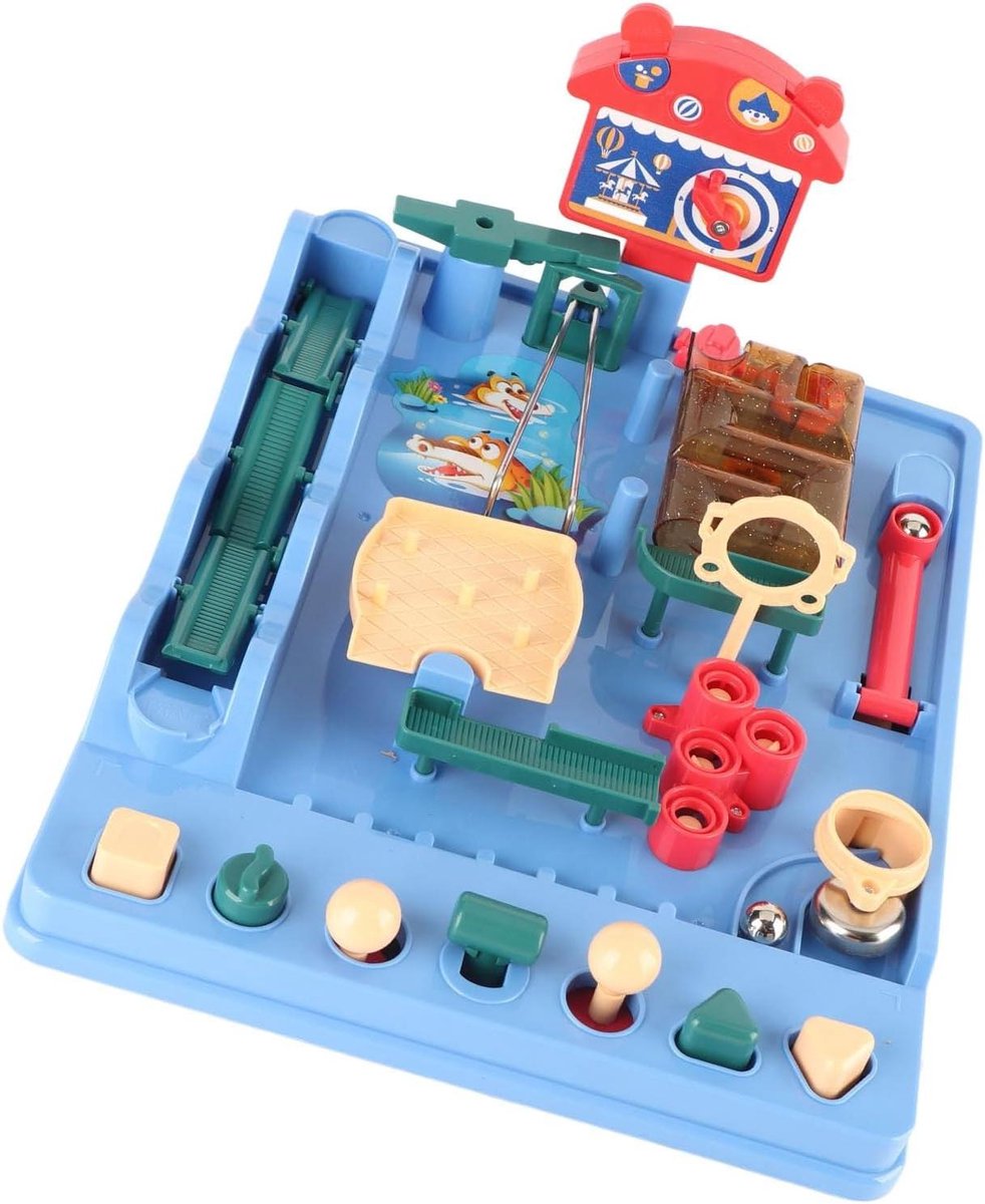 Ballen Race Speelgoed - Doolhofspel Knikkerbaan - Cognitieve Ontwikkeling - Interactief Gezinsspel - 38 x 35 x 11 cm - Multicolor