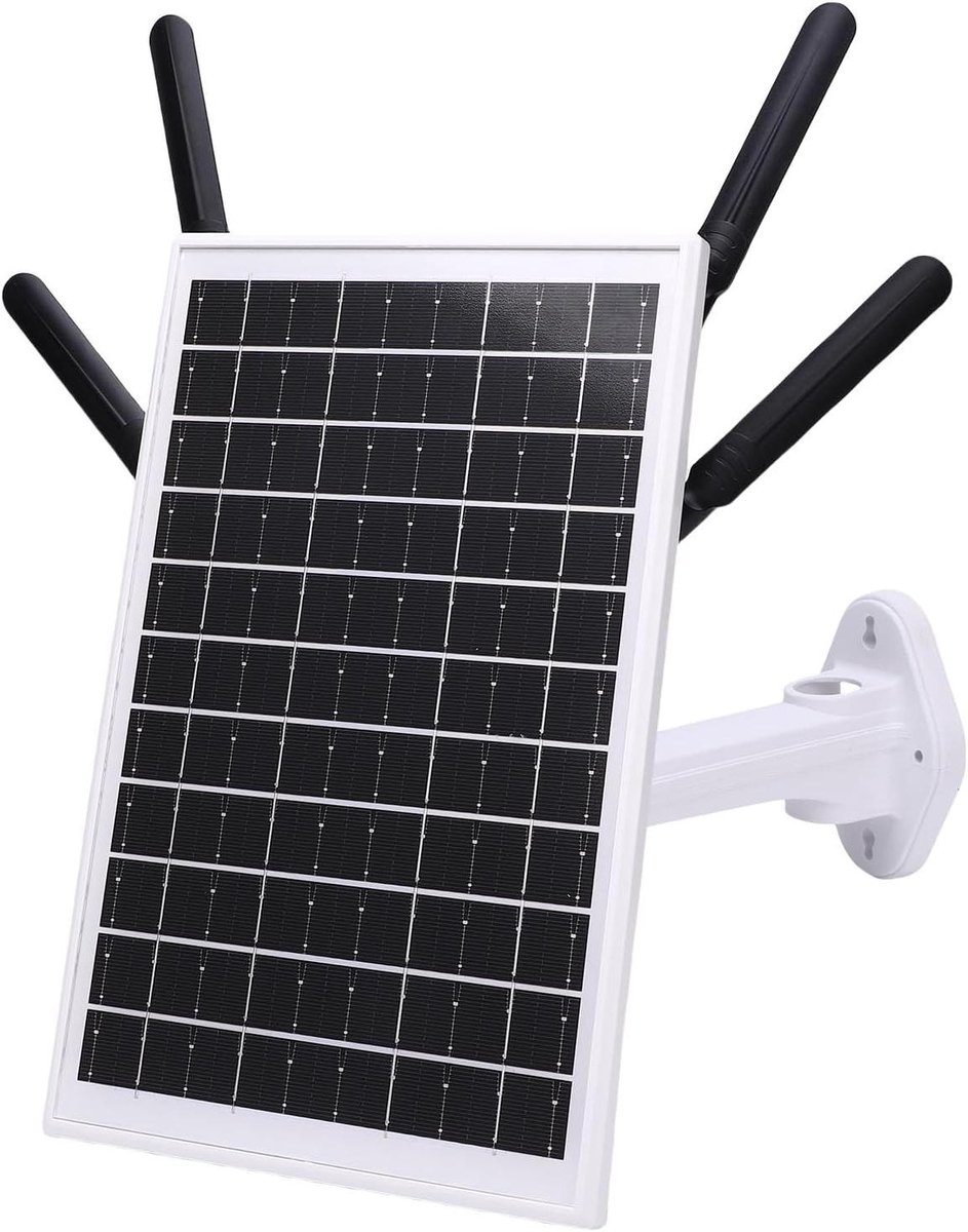Zonne-energie Router - 4G LTE Modem - Buiten Internet - IP66 Waterdicht - 150m Bereik - Zwart