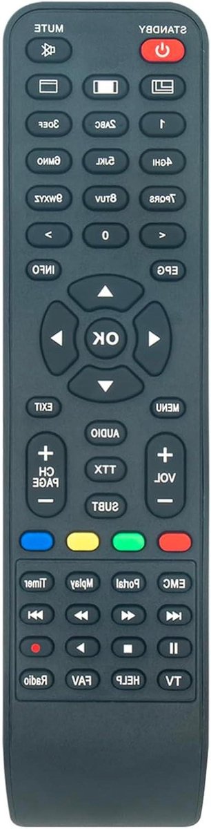 Afstandsbediening - Universele Bediening - TV Kijken - Direct Klaar Voor Gebruik - 10 Meter Bereik - Zwart