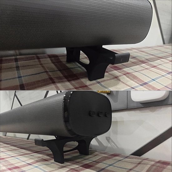 Soundbar Verhogers - Luidspreker Stands - Verbeter Geluid - Montage zonder gereedschap - Verstelbare breedte - Wit Zwart — afbeelding 4