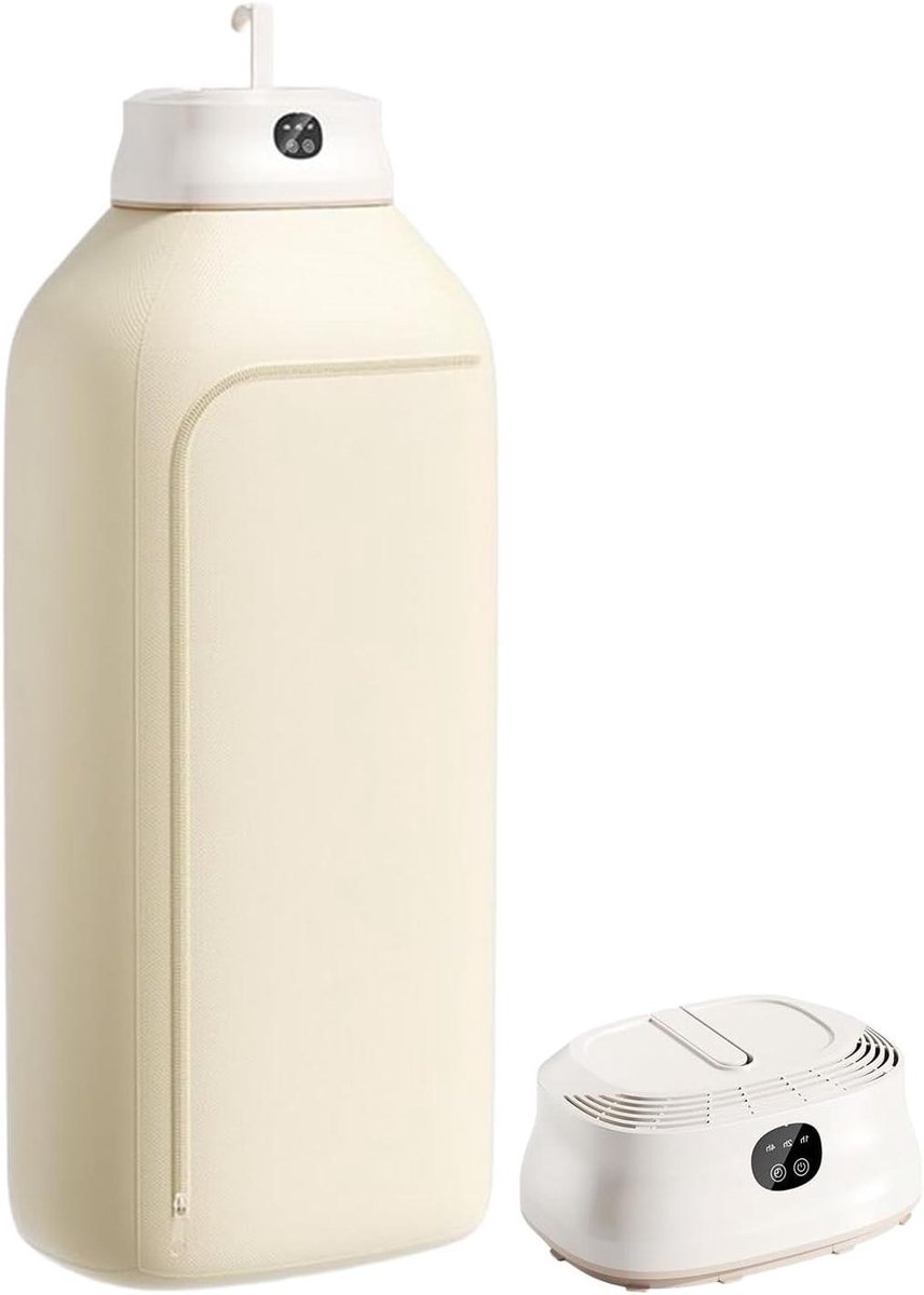 Draagbare Kledingdroger Mini Droogmachine Snel Kleding Drogen Stille Werking Onder 40dB 10kg Capaciteit Wit