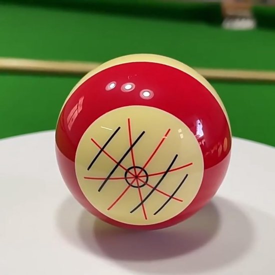 Biljart Trainingsbal - Oefenbal Keu - Biljart Training - Dubbelzijdig Ontwerp - 572 mm - Rood Wit — afbeelding 3