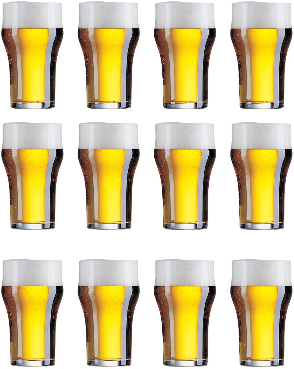 Cookinglife Engelse Bierglazen Nonic 340 ml - 12 stuks
