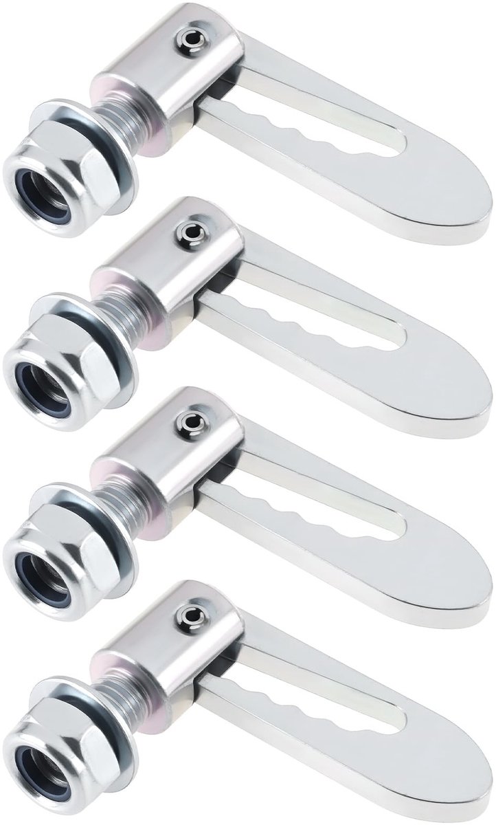 Dailygoods- Bevestigingsmiddelen M12x1,75mm - 4 Stuks - Achterpaneel - Bouten - Pinnen - Gegalvaniseerd staal - 100mm lengte - Bevestigingspinnen